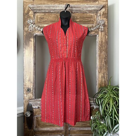 Vintage Cofa's Closet Floral Cottagecore Dress Petite Medium Sweatheart Sundress - Picture 1 of 9